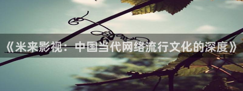 请回答1988高清完整版在线观看：《米来影视：中国当代网络流行文化的深度》